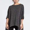 Asymetryczna bluza oversize - grafitowa
