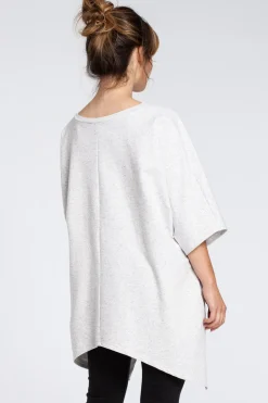 Asymetryczna bluza oversize - stracciatella