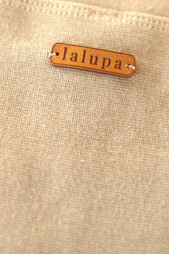 Bawełniana bluza z dzianiny prążkowanej - cappuccino