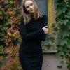 Bawełniana sukienka ołówkowa - czarna