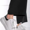 Białe niskie trampki Shyla - czarno-białe