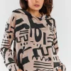 Bluza damska z kapturem - beżowa