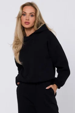 Bluza dresowa z kapturem - czarna