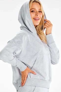 Bluza dresowa z kieszenią kangurek - szara
