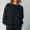 Bluza dresowa ze ściągaczami - czarna