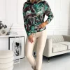 Bluza kangurka z kapturem - turkusowo-brązowy marmur