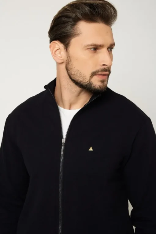 Bluza męska na zamek - czarna
