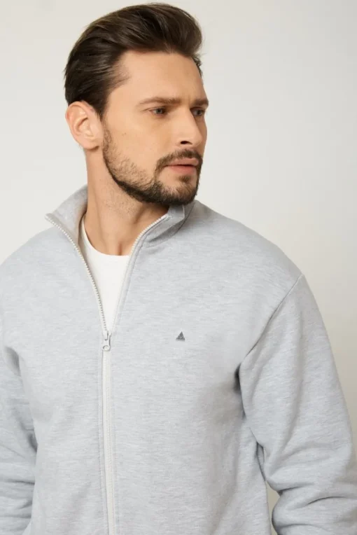 Bluza męska na zamek - szara