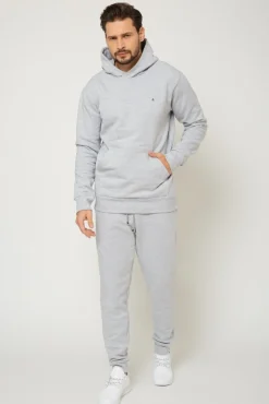 Bluza męska z kapturem - szara