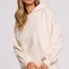 Bluza oversize z kapturem – waniliowa