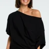 Bluza oversize z rękawem kimono - czarna