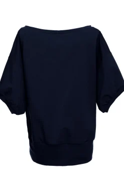 Bluza oversize z rękawem kimono - granatowa