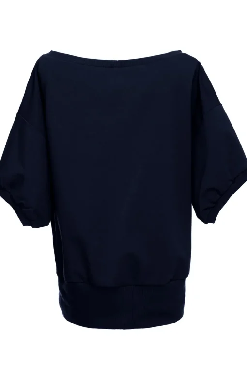 Bluza oversize z rękawem kimono - granatowa
