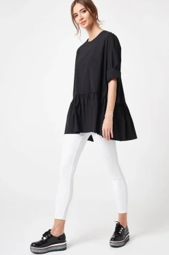 Bluza oversize zapinana z tyłu - czarna