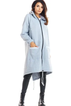 Bluza parka zapinana na zamek - szara