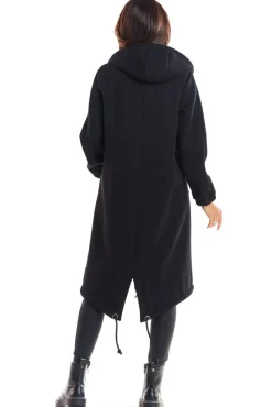 Bluza parka zapinana na zamek - czarna