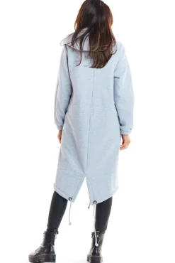 Bluza parka zapinana na zamek - szara