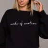 Bluza szeroka z haftem - czarna