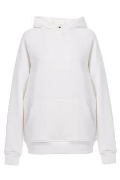 Bluza unisex z kieszenią kangurek i kapturem - ecru