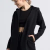 Bluza z kapturem bez zapięcia - czarna