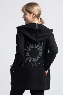 Bluza z kapturem bez zapięcia - czarna