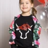 Bluza z reglanowymi rękawami - kwiaty