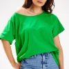 Bluzka damska oversize - trawiasta