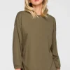 Bluzka do spania z długimi rękawami - khaki