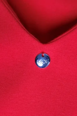 Bluzka z głębokim dekoltem na plecach - czerwona