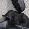 Buty do kostek z ozdobną klamrą Abery - czarne