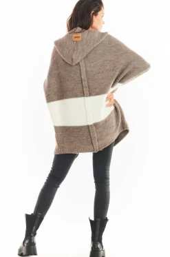 Ciepły kardigan oversize - beżowy