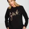 Czapka beanie z haftem - czarna