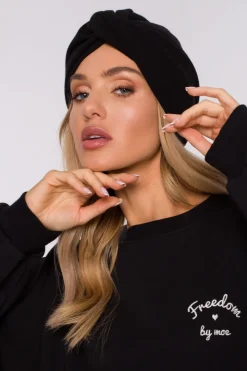 Czapka typu turban - czarna