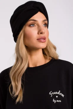 Czapka typu turban - czarna