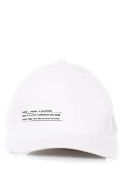 Czapka unisex z daszkiem i nadrukiem - biała