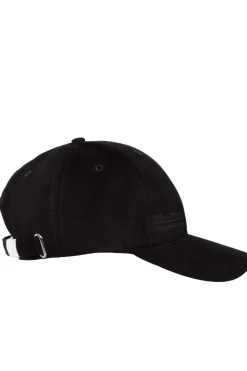 Czapka unisex z daszkiem i nadrukiem - czarna