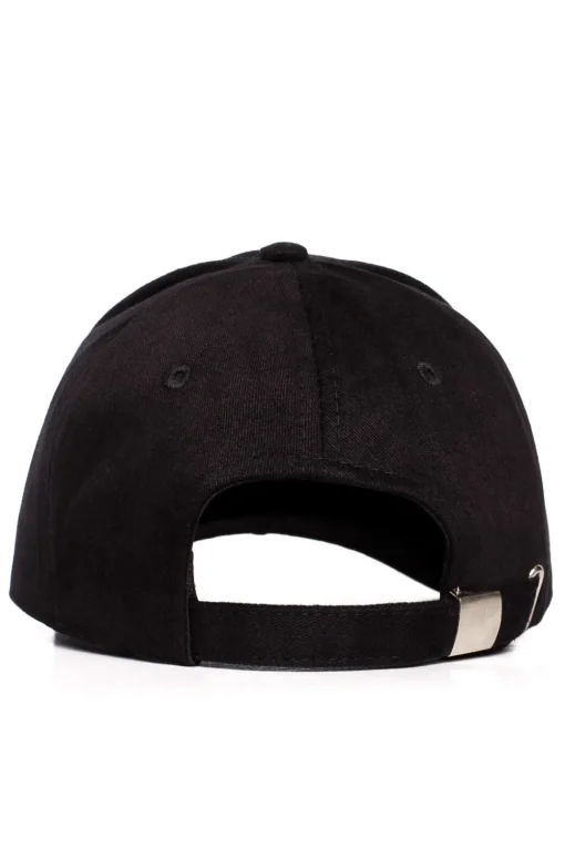 Czapka unisex z daszkiem i nadrukiem - czarna