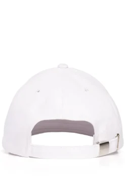Czapka unisex z daszkiem i nadrukiem - biała