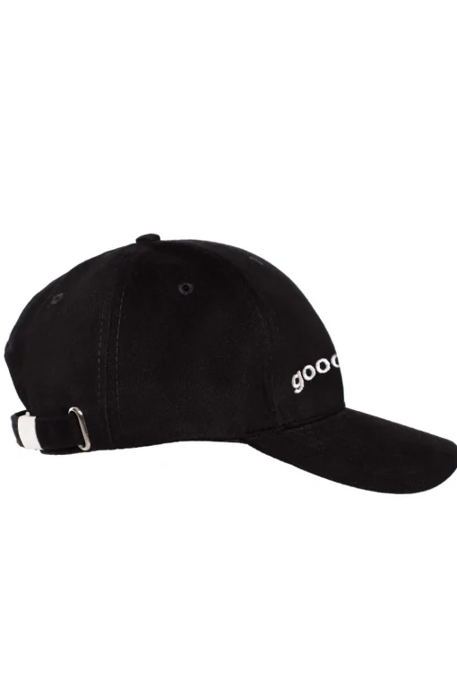Czapka z daszkiem i haftem "good vibes" - czarna