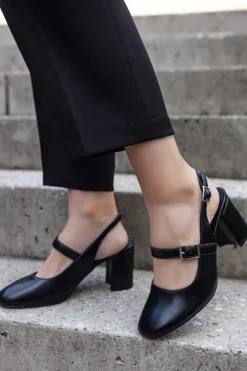 Czółenka slingback Mayla - czarne