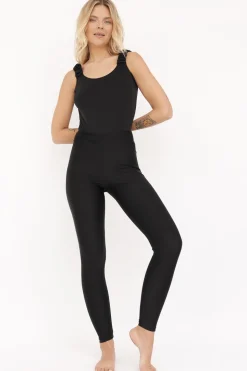 Dopasowane legginsy z wysokim stanem - czarne