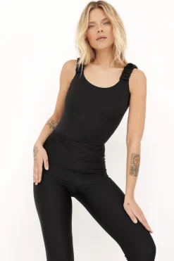 Dopasowane legginsy z wysokim stanem - czarne