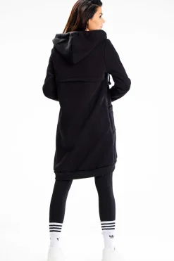Długa bluza damska oversize - czarna