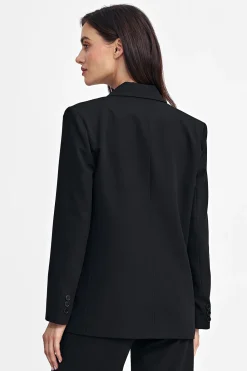 Dwurzędowa marynarka oversize - czarna