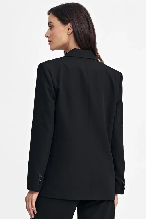 Dwurzędowa marynarka oversize - czarna