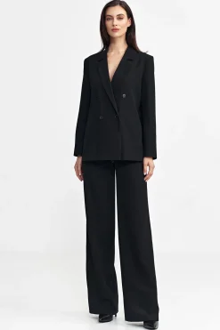 Dwurzędowa marynarka oversize - czarna