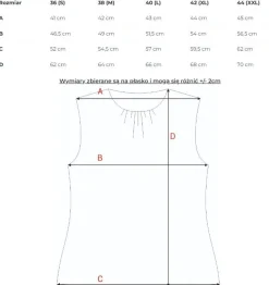 Elegancka bluzka bez rękawów z nadrukiem - model 1