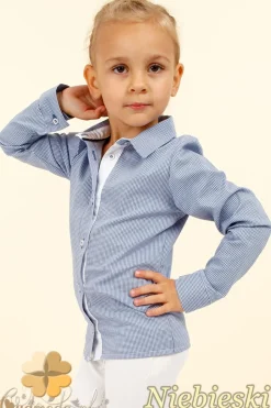 Elegancka dziecięca koszula - niebieska