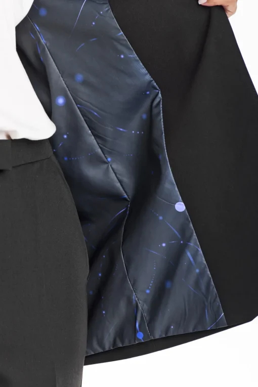 Elegancka marynarka o luźnym kroju - czarna