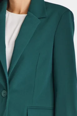 Elegancka marynarka o luźnym kroju - butelkowa zieleń